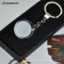 Sunemta Fashion sublimation crystal keychain crystal glass keychain